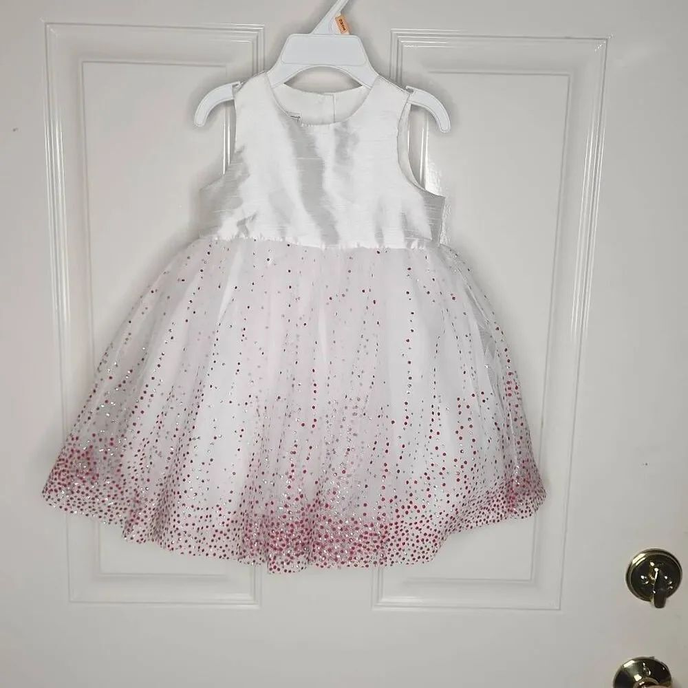 Pippa & Julie Girls' Lacquer Dot Mesh Dress 12 months